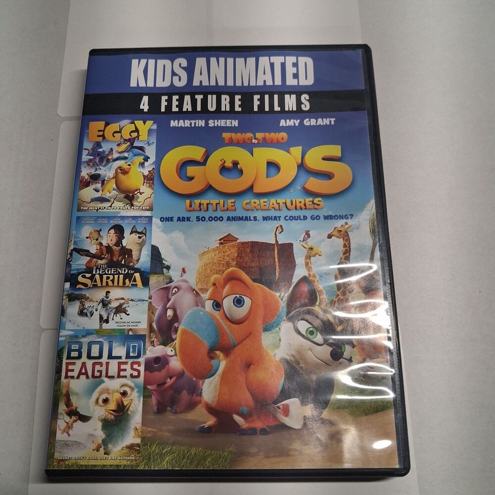 Kids Animated 4 Feature Films DVD Two by Two Gods Little Creatures